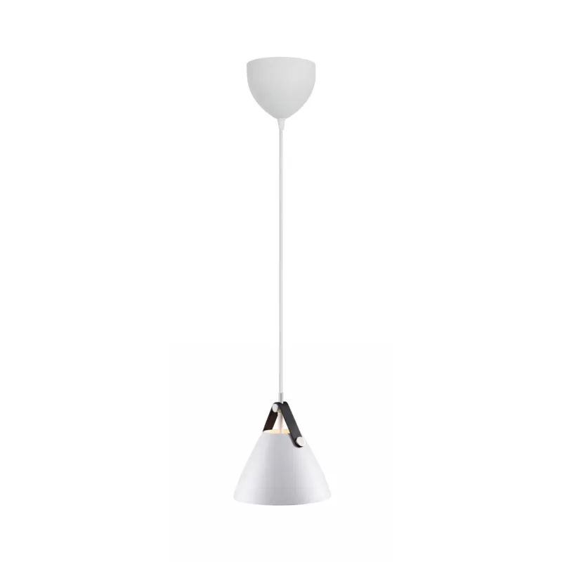 Ostatnie sztuki Lampa skandynawska wisząca biała STRAP 16 84303001 - Design For The People